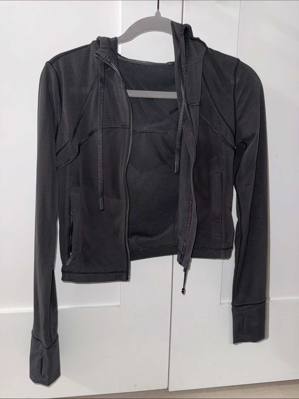 lululemon athletica Black Hooded Zip Align Jacket